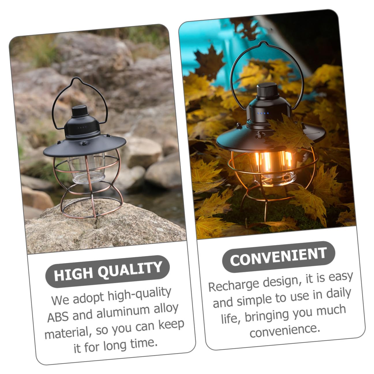 Lámpara Vintage Portátil para Camping Luz LED Recargable Linterna de Mano Multifuncional para Exteriores para Senderismo y Actividades al Aire