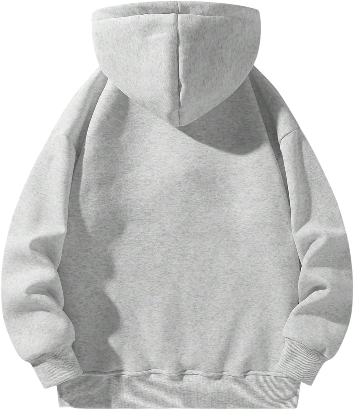 UOUA Men's Graphic Quarter Zip Hoodies Casual Long Sleeve Drop Shoulder Sweatshirt Pullover Streetwear Top - Image 4