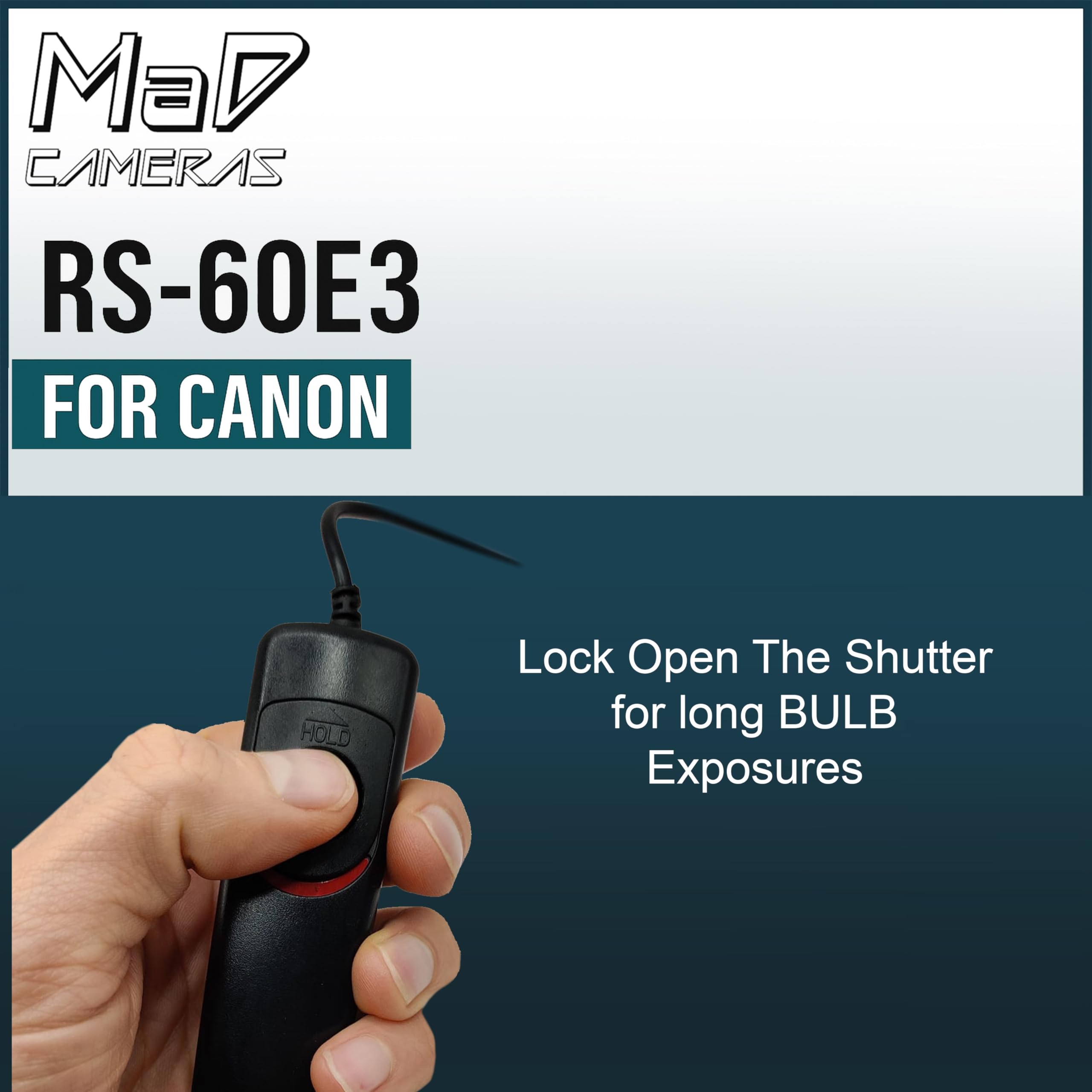 RS-60E3 Câble déclencheur à distance pour appareils photo Canon EOS par exemple R6 850D 250D 2000D M6 et autres