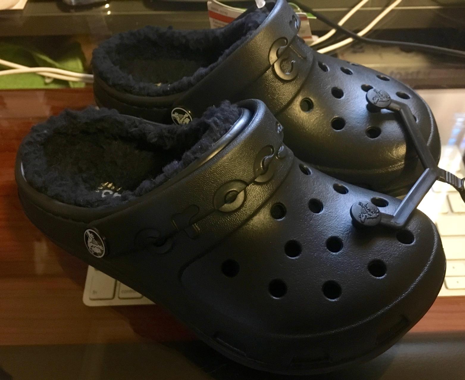 crocs Hilo Lined Clog (Toddler/Little Kid), Sea Blue/Navy