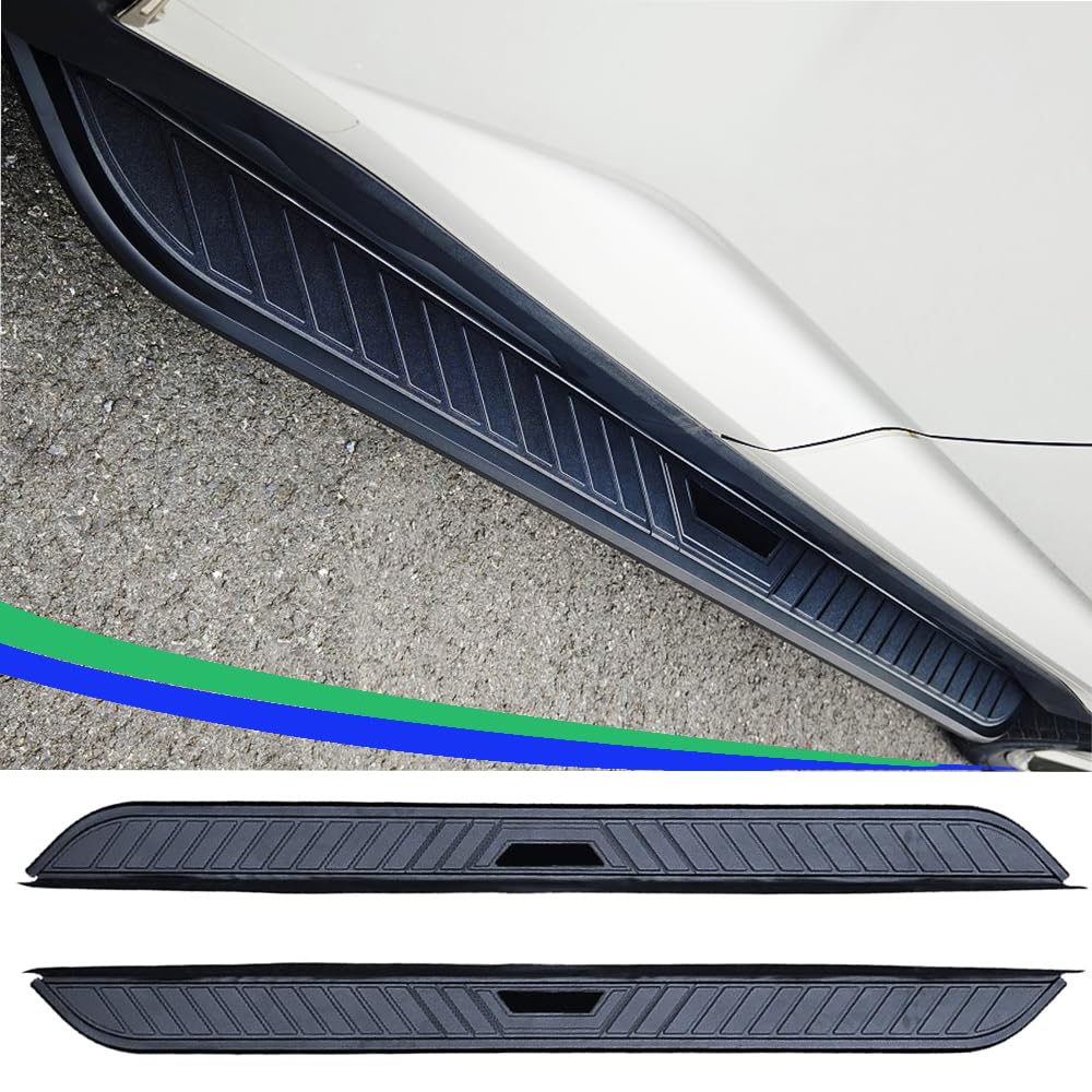 2 pedane laterali per Cadillac XT5 2016-2024, pedali in alluminio, stile auto SUV, in diverse larghezze, pannello nero con telaio colorato (con staffe