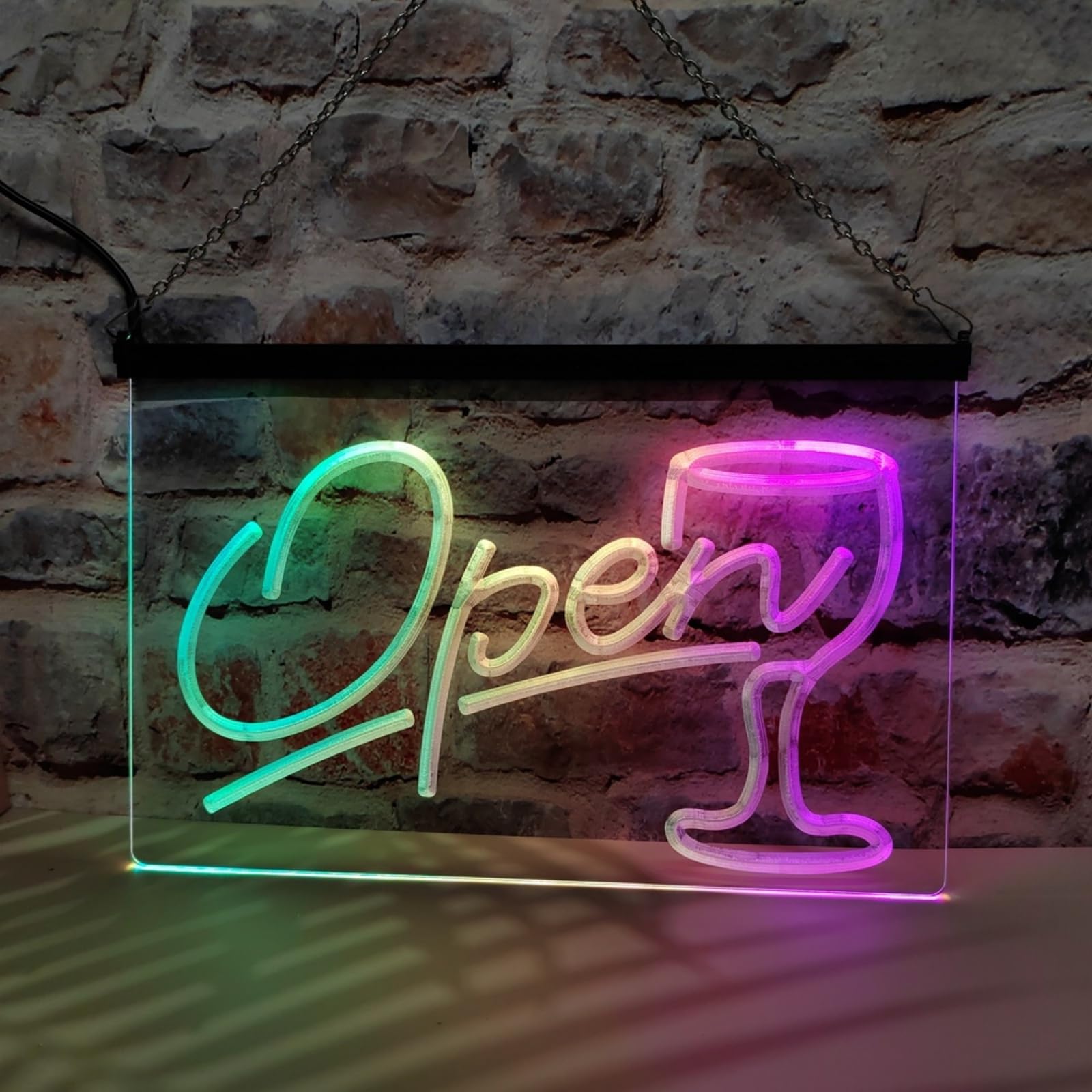 Letrero De Neón para Bar, Luces De Neón LED con Atenuación RGB por Aplicación para Decoración De Pared De Pub, Club De Vinos, Letrero Luminoso USB,60x40cm