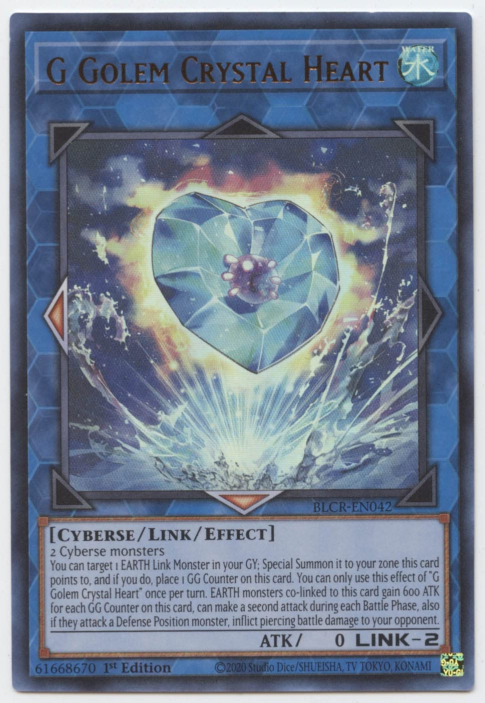 YU-GI-OH!G Golem Crystal Heart - BLCR-EN042 - Ultra Rare - 1st Edition