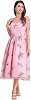 ODIZLI Butterfly Sleeve Dress for Women 1950s Retro Vintage Dress Sleeveless Tie Strap Embroidered Dress