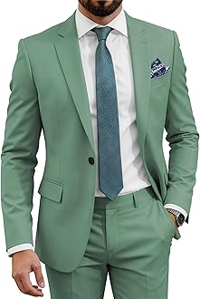 Mens Suits Regular Fit 2 Piece Suit Men Wedding Suits for Men Prom Formal Business