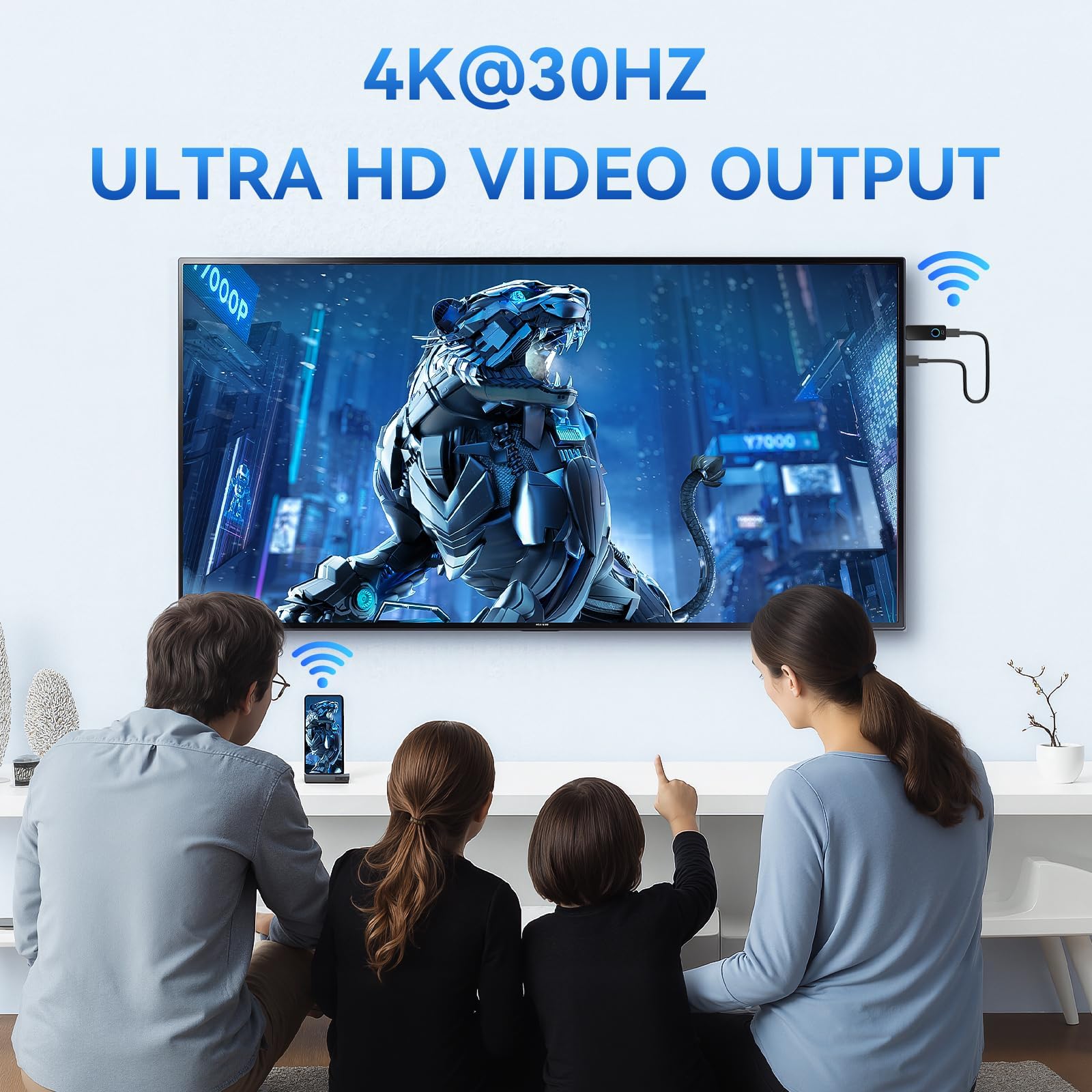 4K Bezprzewodowy Dongle HDMI, Airplay, Miracast, DLNA, Google Casting, 5GHz WiFi