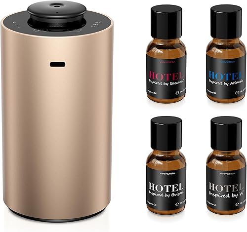 Vista 16 de Difusor de aceite esencial sin agua para aromaterapia en el hogar con 3 configuraciones de temporizador de cuenta regresiva o apagado del titanio