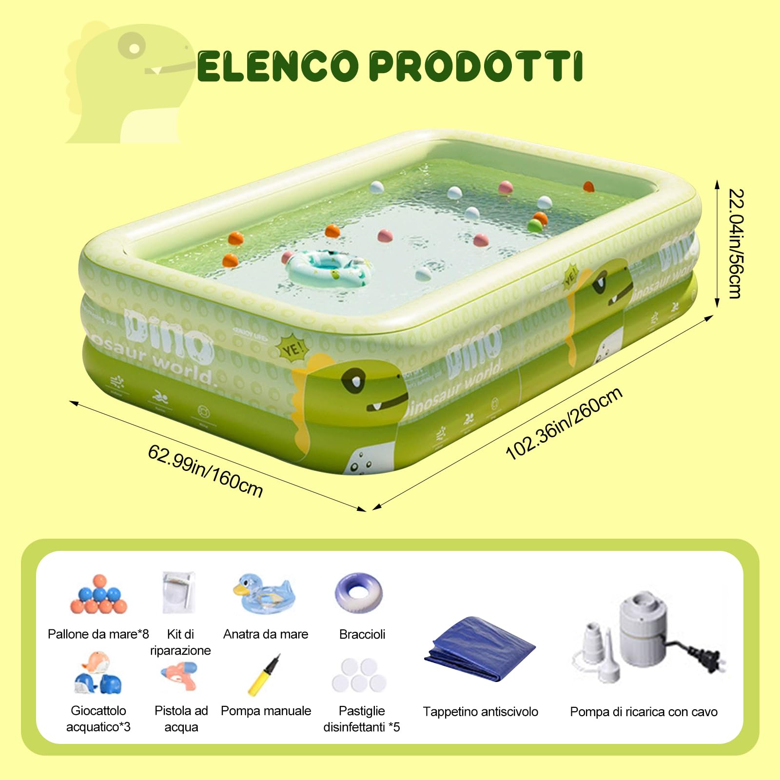 Ergocar Piscina Per Gonfiabile All'Aperto Per Bambini e Adulti Piscina Per La Piscina Di Divertimento Per Famiglie Piscina Da Giardino All'Aperto Piscina Per Bambini e Adulti