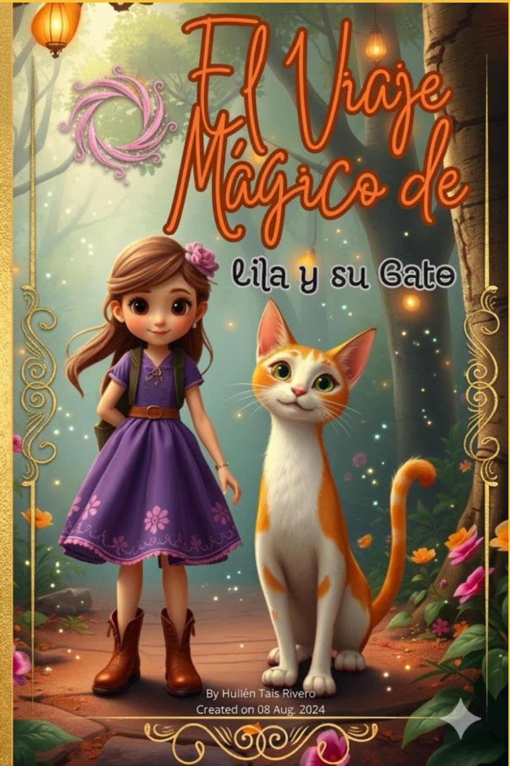 El maravilloso viaje de Lila y su gato: Una aventura mágica más allá de la puerta escondida.