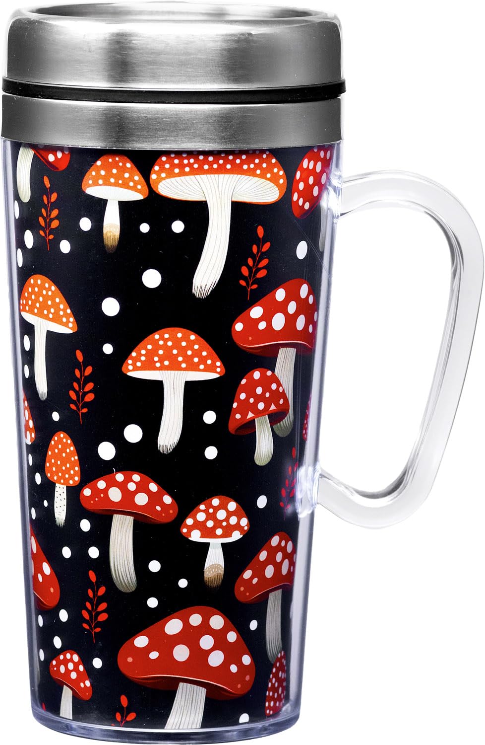 Insulated Travel Mug, 14oz - Double Wall Stainless & Acrylic Drink Cup with Twist Top Lid…