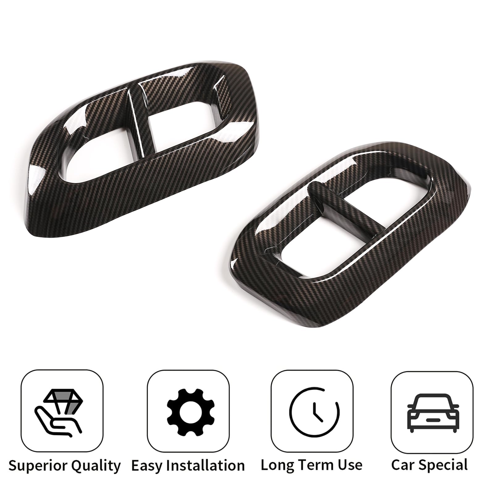 Per MB Benz GLE 350 GLE 450 GLC GLS W167 X253 X167 2020 2021 Copertura Terminale Silenziatore Scarico Cofano Accessori Esterni Auto (ABS Fibra di Carbonio)