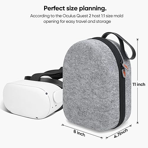 Miniatura 4 de Carrying Case for Oculus Quest 2, Hard Bag for Oculus Quest 2 Accessories VR Headset with Elite Strap and Touch Controllers Other VR Accessories,