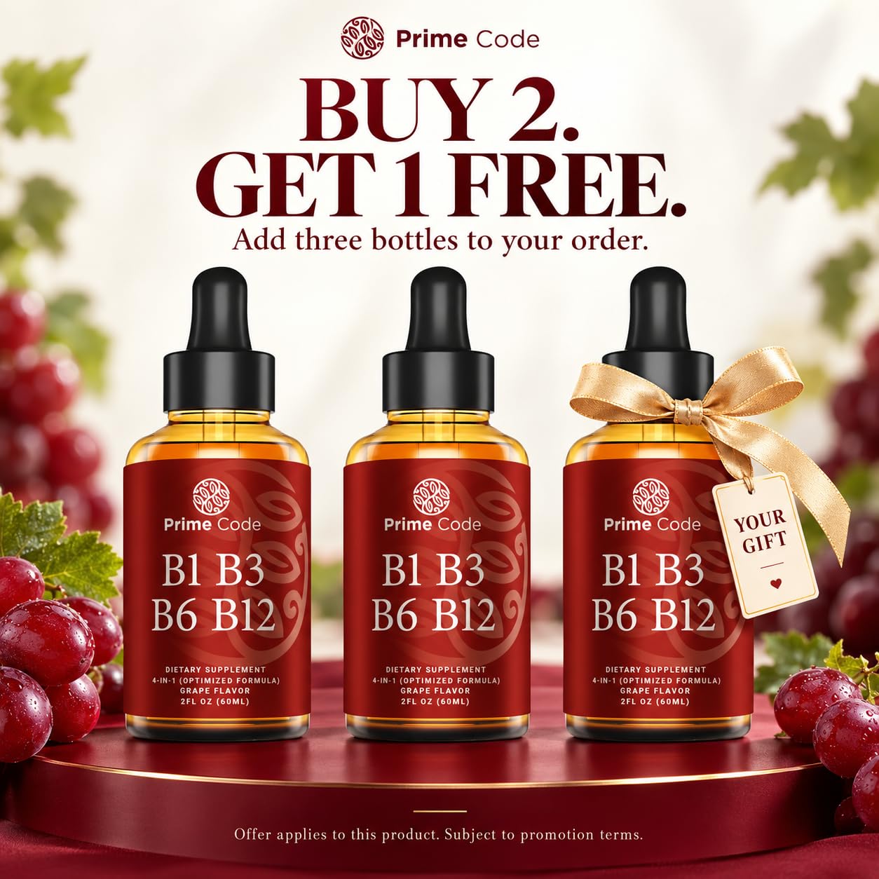 Prime Code Liquid Vitamin B1 Drops with Vitamin B3 B6 & B12 | B Complex Liquid Supplement | Thiamine Supplement for Adults | High Absorption | Immune Support | Non-GMO | Gluten-Free — Amazon image 6