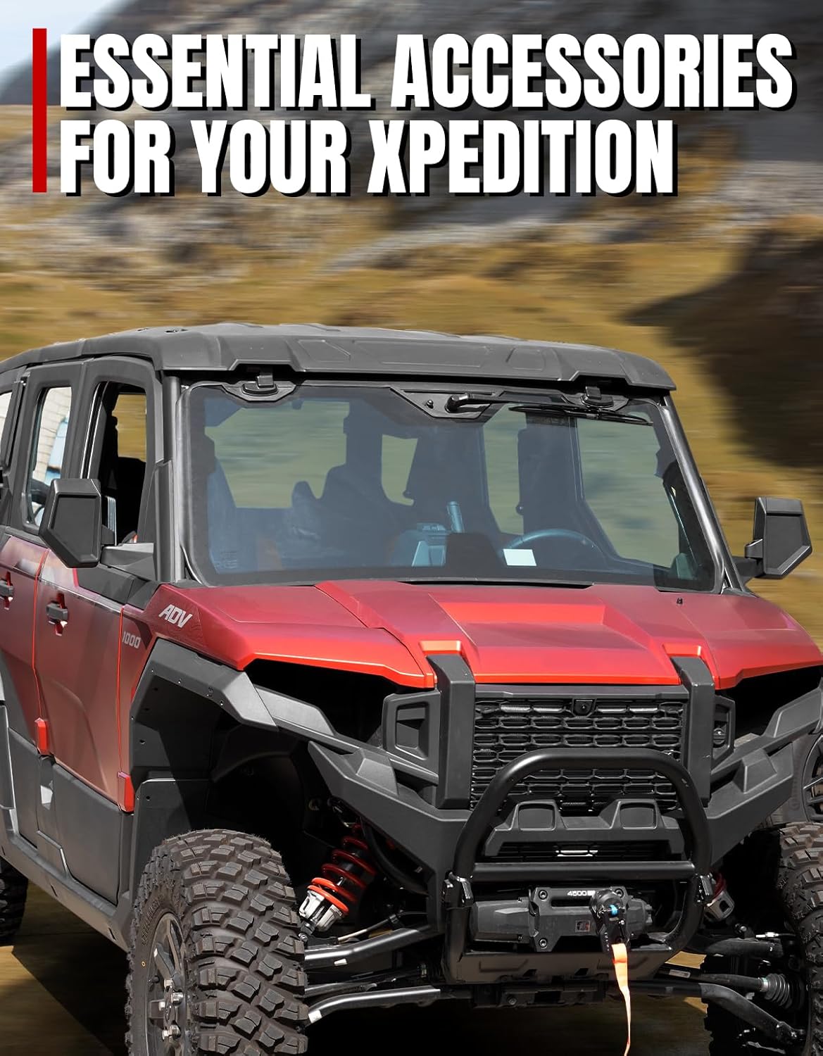 A & UTV PRO Adjustable Folding Side Mirror for 2024-2026 Polaris XPEDITION XP/ADV/ADV 5 Accessories, UTV Expedition Accessories, Replace #2884491