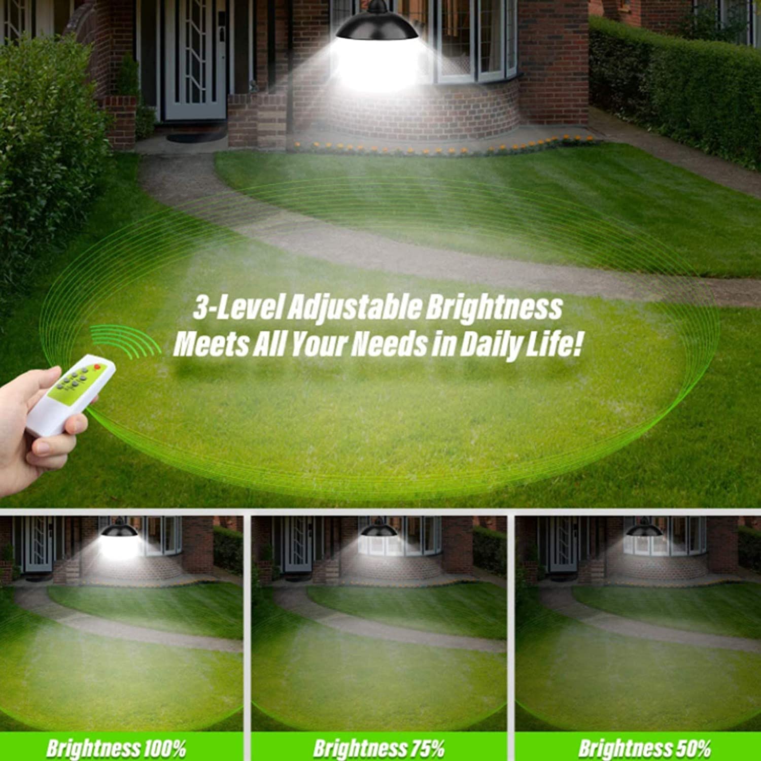 Luces Solares Para Cobertizos Luz Colgante Solar LED Portátil Para Exteriores Con Control Remoto Lámpara De Pared Impermeable IP65 Ajustable Para Jardín Patio Porche Patio