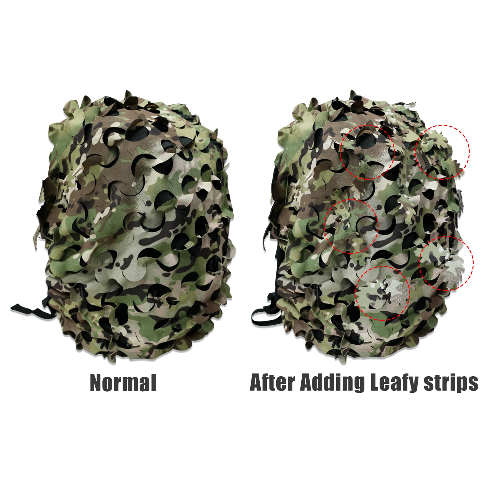 LOOGU Tactical Backpack Cover, Breathable Mesh Camo Camouflage Pack Cover Great for Tactical Military Gear Combat (Backpack Not Included)
