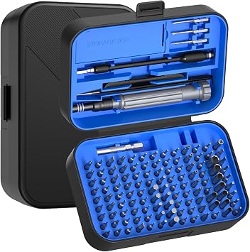 Precision Screwdriver Set, SOONAN 150 in 1 Electronics Tool Kit with 120 Bits Magnetic Screwdriver Set & 30-Bit Magnetic Set Handy Repair Tool for Computer Phone Watch Camera Laptop, Blue