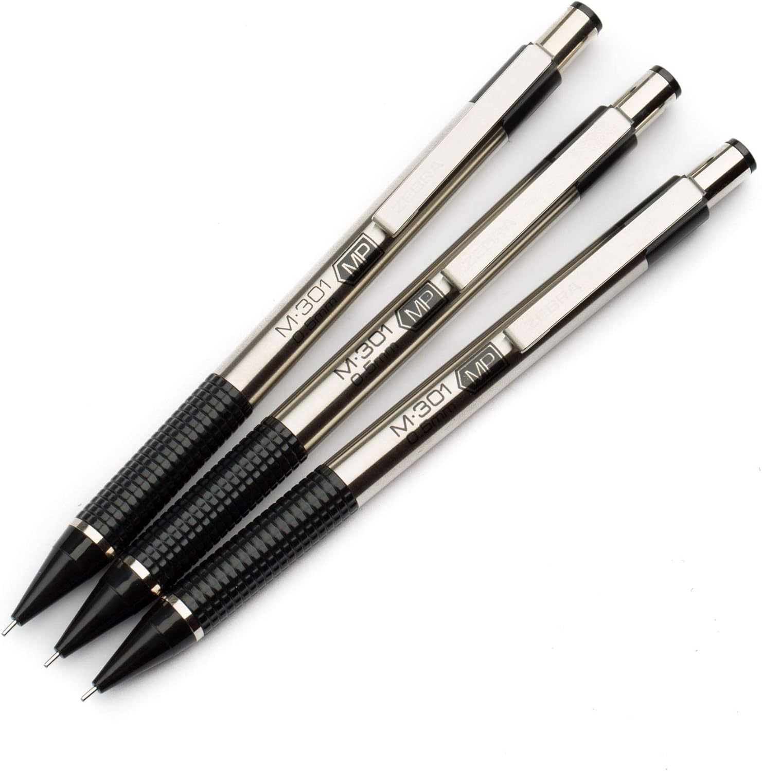 Zebra M301 Stainless Steel Mechanical Pencils 0.5mm HB Black