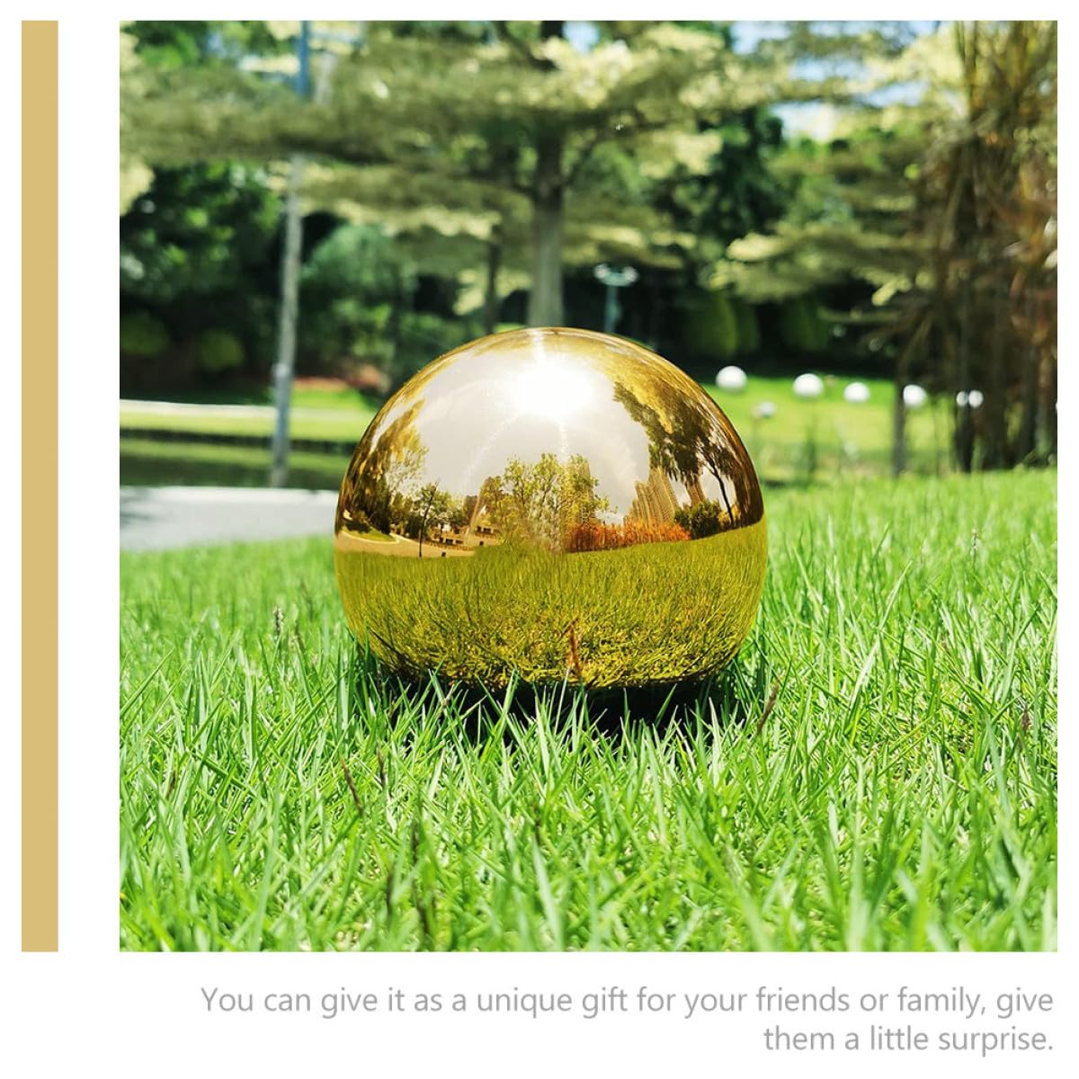 Generisch Edelstahl Gartenkugeln Hochglanzpoliert Hohl Goldene Kugeln