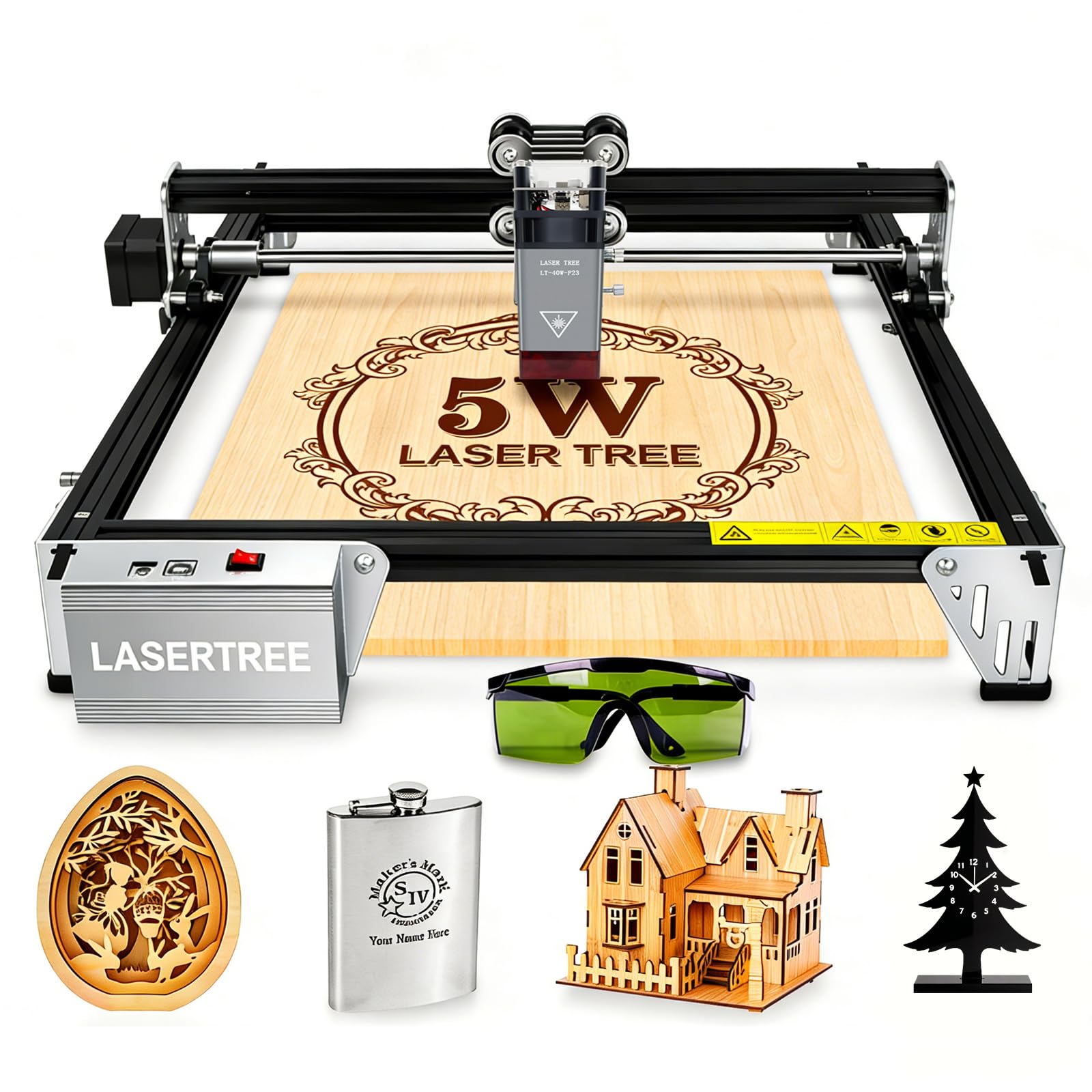 Amazon.com: LASER TREE 5W Laser Engraver, 5000mW High Precision