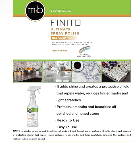 Miniatura 6 de MB Stone Care Kit de reparación de mármol MB-5 limpiador multisuperficie, esmalte en aerosol Finito y removedor de retoque MB-11 listo para usar (1