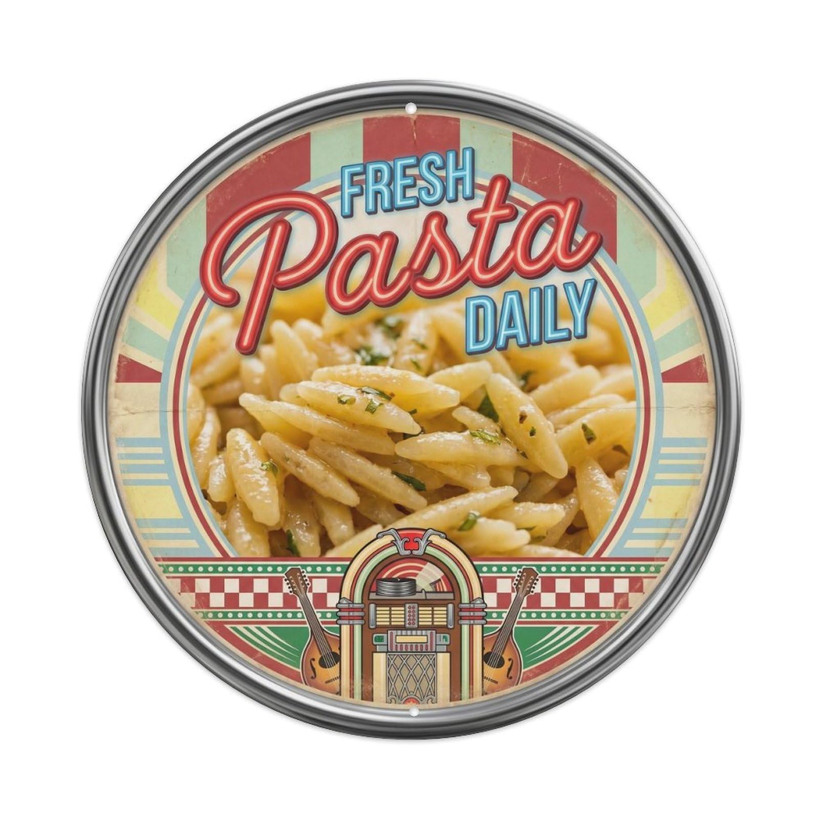 Restaurant Cuisine Pasta Retro Italy Travel Metal Tin Sign
