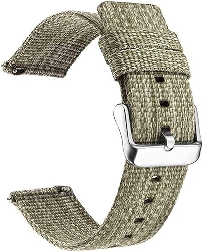 Correa de nailon para Samsung Galaxy Watch 4Classic31.811in1.654inActive 2 Gear s3 Frontier Watch Band 0.787in 0.866in (color verde, tamaño 0.787in