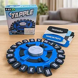 Jogo de Palavras RODA DE LETRAS STOP em PORTUGUES - Jogo de Tabuleiro Divertido para Toda a Família 144 Categorias Com Temporizador Educativo (Modelo 1)