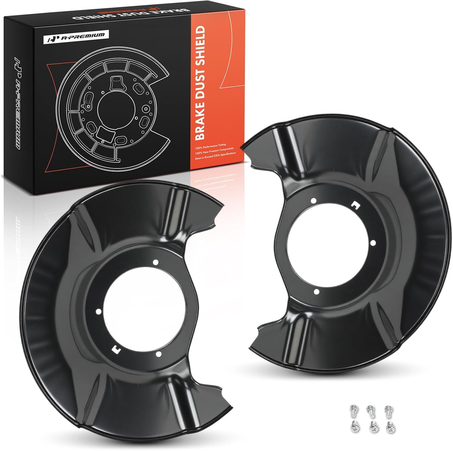 A-Premium Front Driver and Passenger Side Brake Dust Shield Compatible with Honda Models - Ridgeline 2006-2014, 2-PC Set