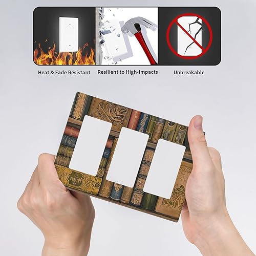 Miniatura 491 de Vista de ventana, isla tropical, playa, palmeras, cielo soleado, cubierta de interruptor de luz de palanca individual, placa decorativa de pared