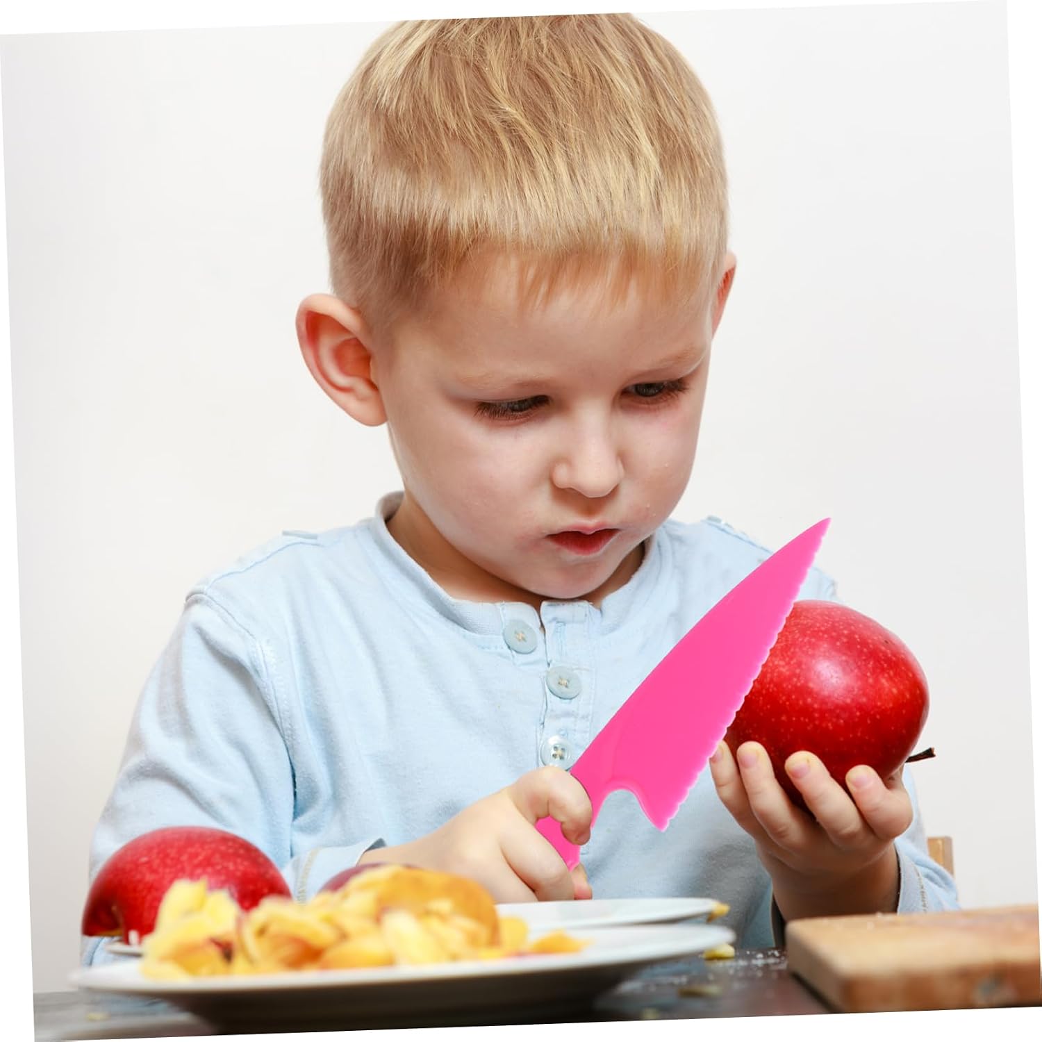 BESTOYARD 8pcs Boys and Girls Fruit Cutter Safe Plastic Kitchen Tools for Toddlers Vegetable and Bread Cutters for Preparation for