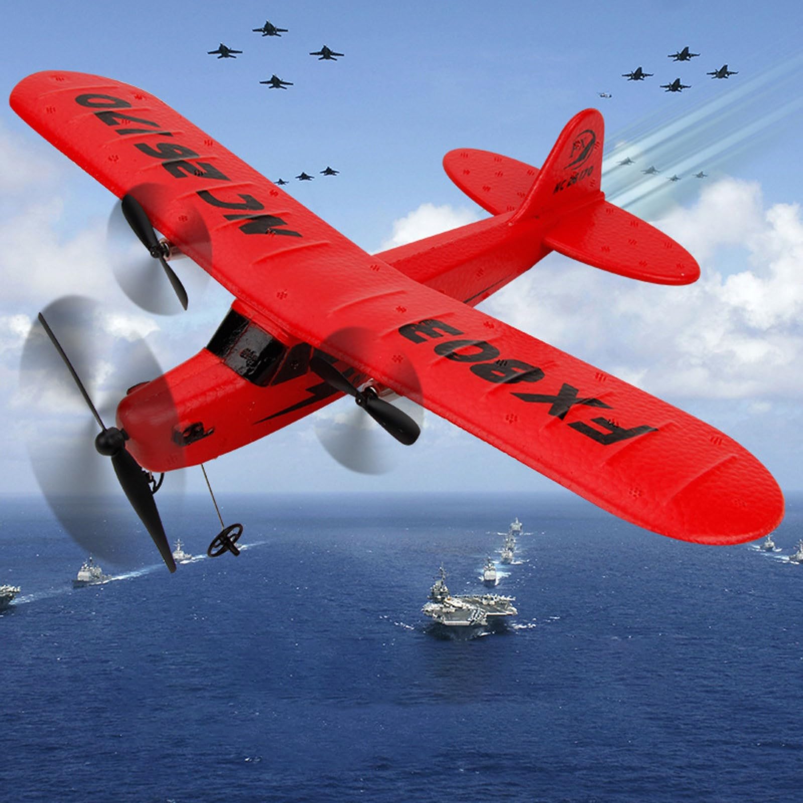 Generisch 2026 Aliante telecomandato per appassionati – Drone ad alte prestazioni con controllo di volo preciso per attività all'aperto (rosso, 31 x 25,5 cm)