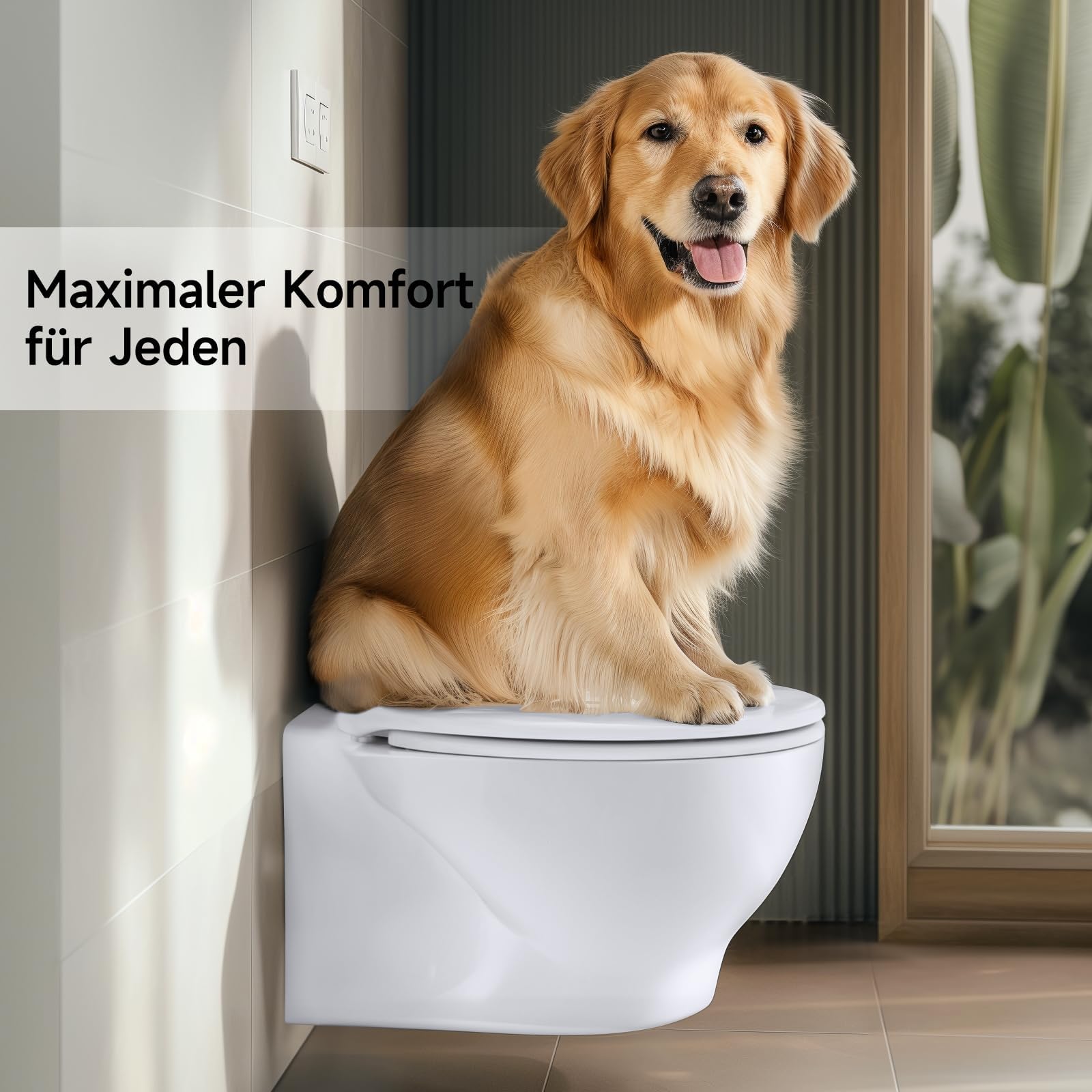 Rainsworth Nano Glaze deska klozetowa w kształcie O,Urea, wolnoopadająca, ergonomicznie zaprojektowana, antybakteryjna, uniwersalna deska sedesowa