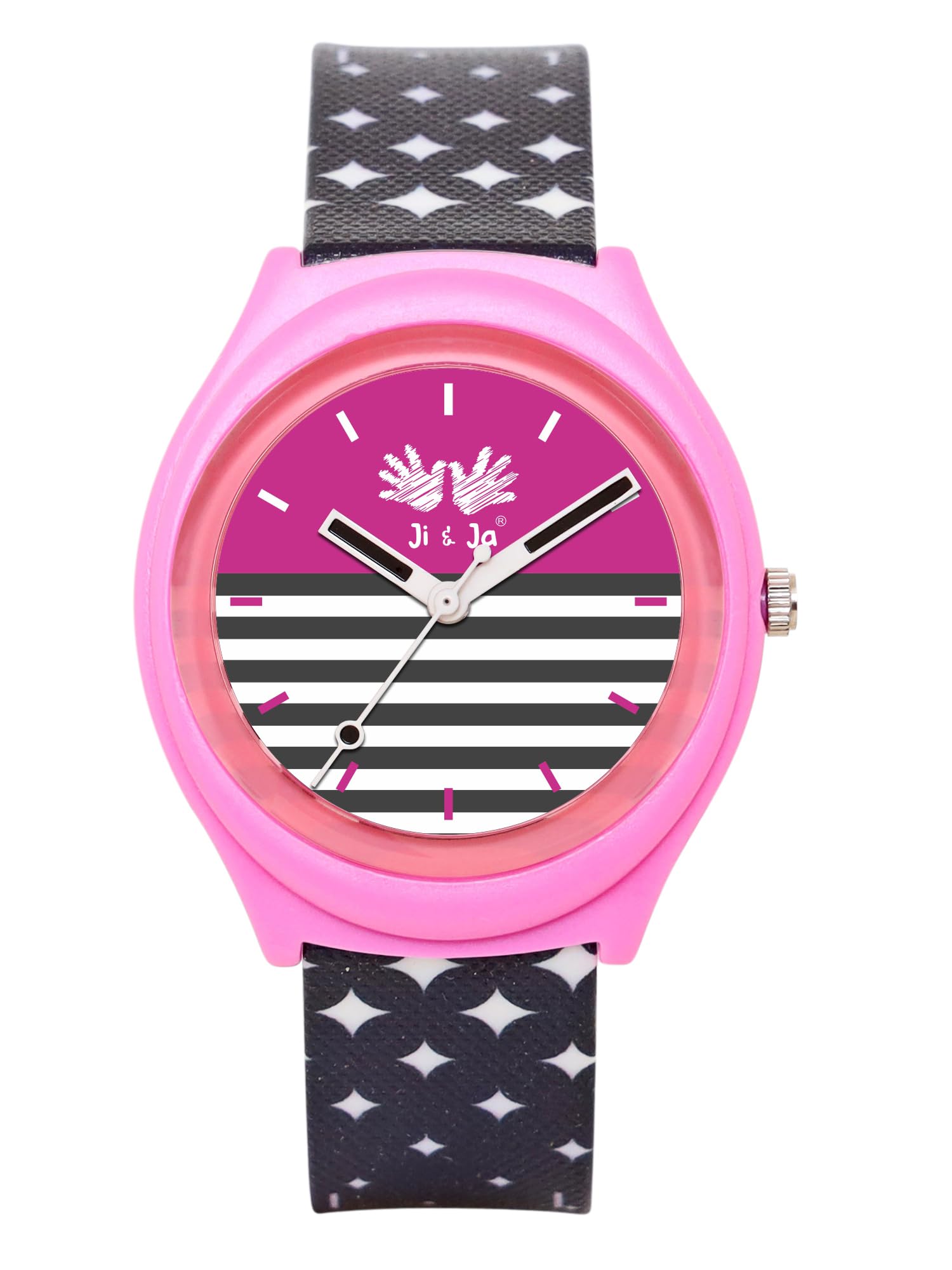 Ji and Ja Kids Analog Wrist Watches for Daily Use Pink Dial with Denim Print Strap, Water Resistant, Slim and Light Weighted (Denim Blue) (B0D92G3JTQ) Amazon Price History, Amazon Price Tracker