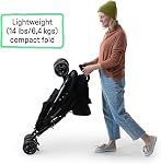 Summer Infant Ingenuity Poussette 3Dlite, Gris – Poussette légère avec cadre en aluminium, grande zone d'assise, inclinaison à 4 positions, panier de rangement extra-large – Poussette pour nourrisson pour voyage et plus