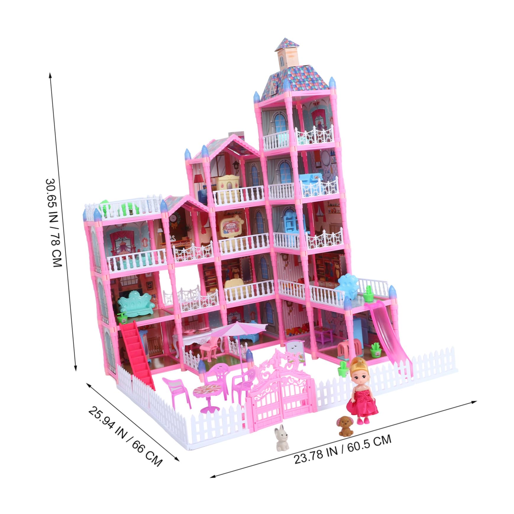 Toyvian Casa Bambole Castello Principessa per Bambine Casa Bambole Gioco Bambine Principessa
