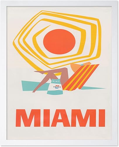 Miniatura 62 de Poster Master Póster de viaje vintage, impresión retro de Miami, arte de Florida, regalo elegante para hombres, mujeres, amantes de los viajes,