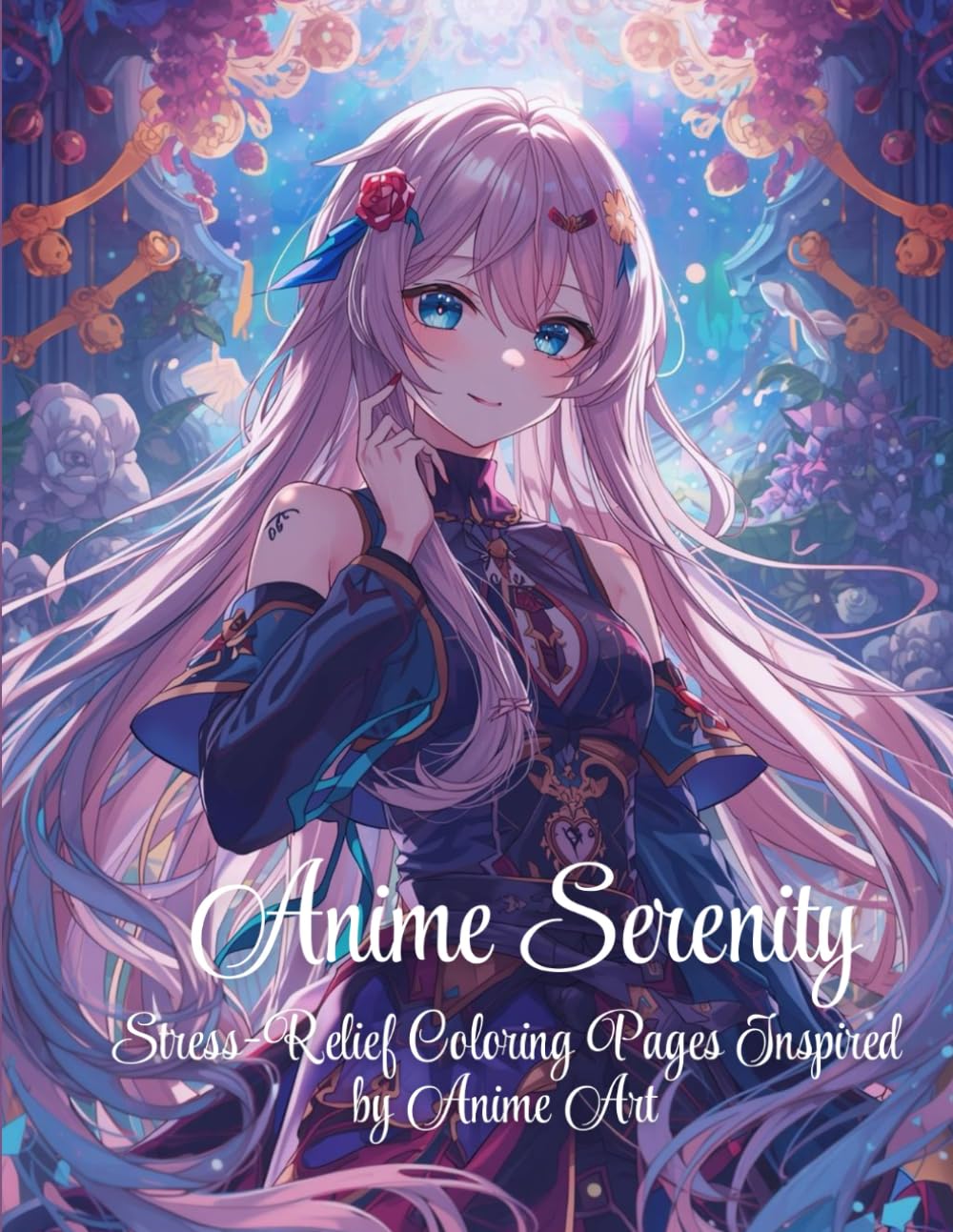 Anime Serenity: Stress Relief Coloring pages inspired by Anime art
