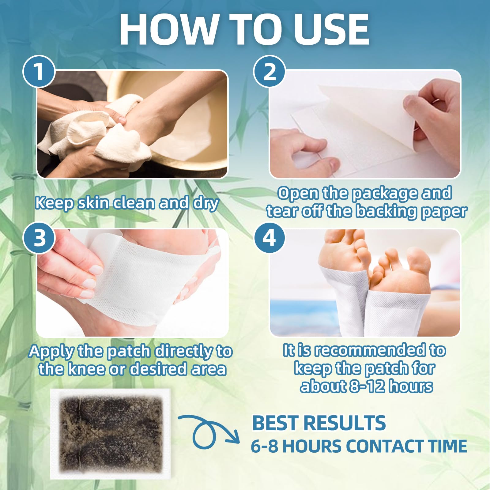 Inpumo Parches de desintoxicación para pies, almohadillas orgánicas naturales para eliminar toxinas, aliviar el estrés corporal, eliminar toxinas, limpieza profunda, mejorar la calidad del sueño — view 6