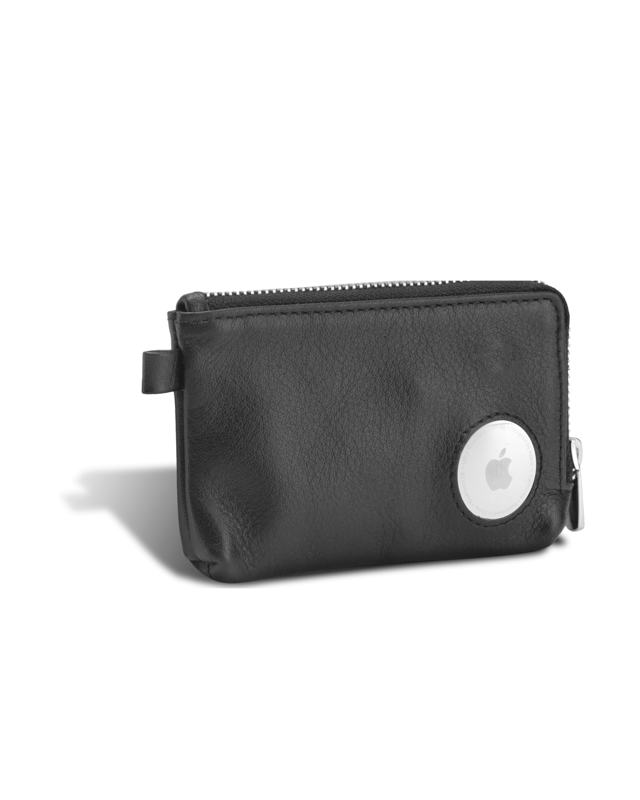 ISENTIALS AirTag* Portachiavi, portachiavi in pelle premium con porto AirTag visibile e invisibile, organizzatore chiavi con spazio per 12 chiavi e chiave auto - (Nero)