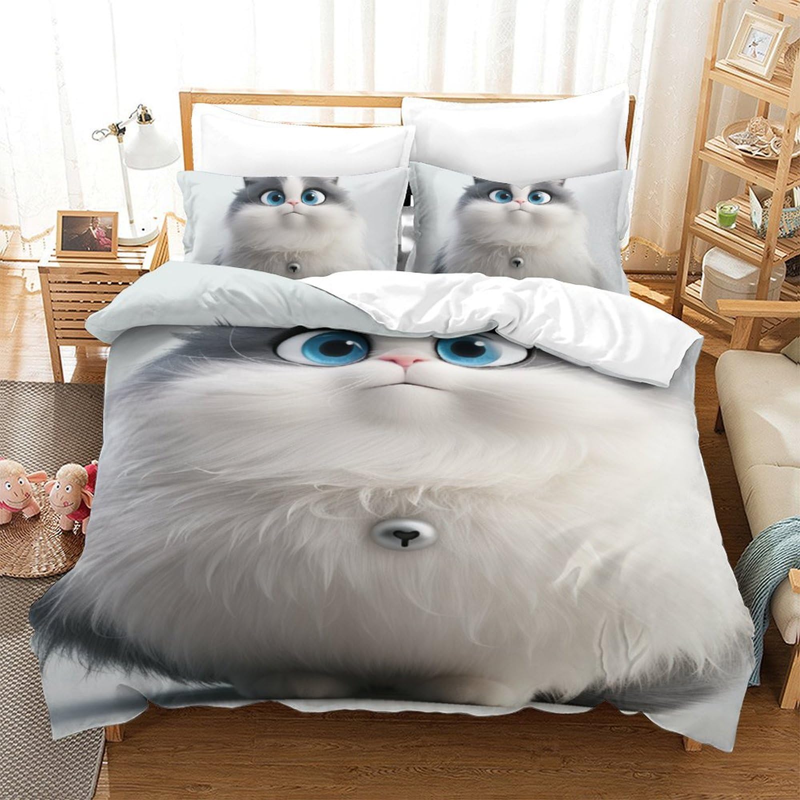 Parure de lit Le Chat Muppet 140x200 microifbre pour chambre d'enfant