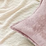 Luxurious Velvet Throw Pillow Covers 20x20 Set of 2 Decorative Pillow Covers Solid Square Cushion Case for Sofa Couch Bedroom Farmhouse, Pink