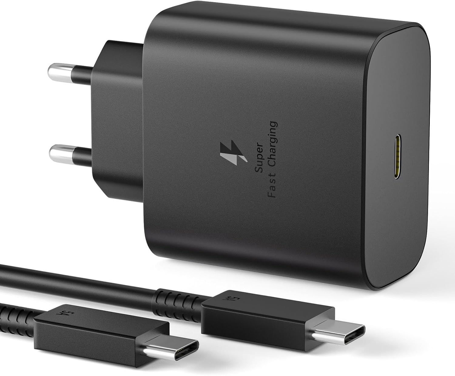 Caricabatterie 45W, Caricatore USB C Rapido per Samsung Galaxy S25 S24 S23 S23+ /S23 Ultra/S22/S21/S20/Note20/A73/A53/S10 con 1.5M Cavo, USB C Caricatore Tipo C Spina Ricarica Adattatore