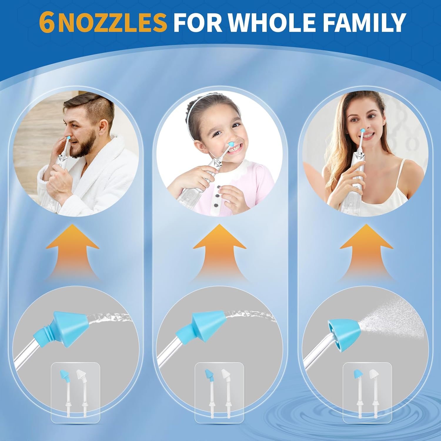 DR.SHARK Cordless Nasal Irrigation System, Electric Netting Pot for Sinus, Nose Cleaner, Sinus Cleaner Machine, 5 Modes Nasal Rinse Machine