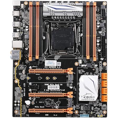 Docooler JINGSHA X99-8D3 Four-Channel DDR3 8 Loaded M.2 Gaming Motherboard for LGA2011 V3 2629/2649/2669/2678/2696/2676/2673 ATX 256GB