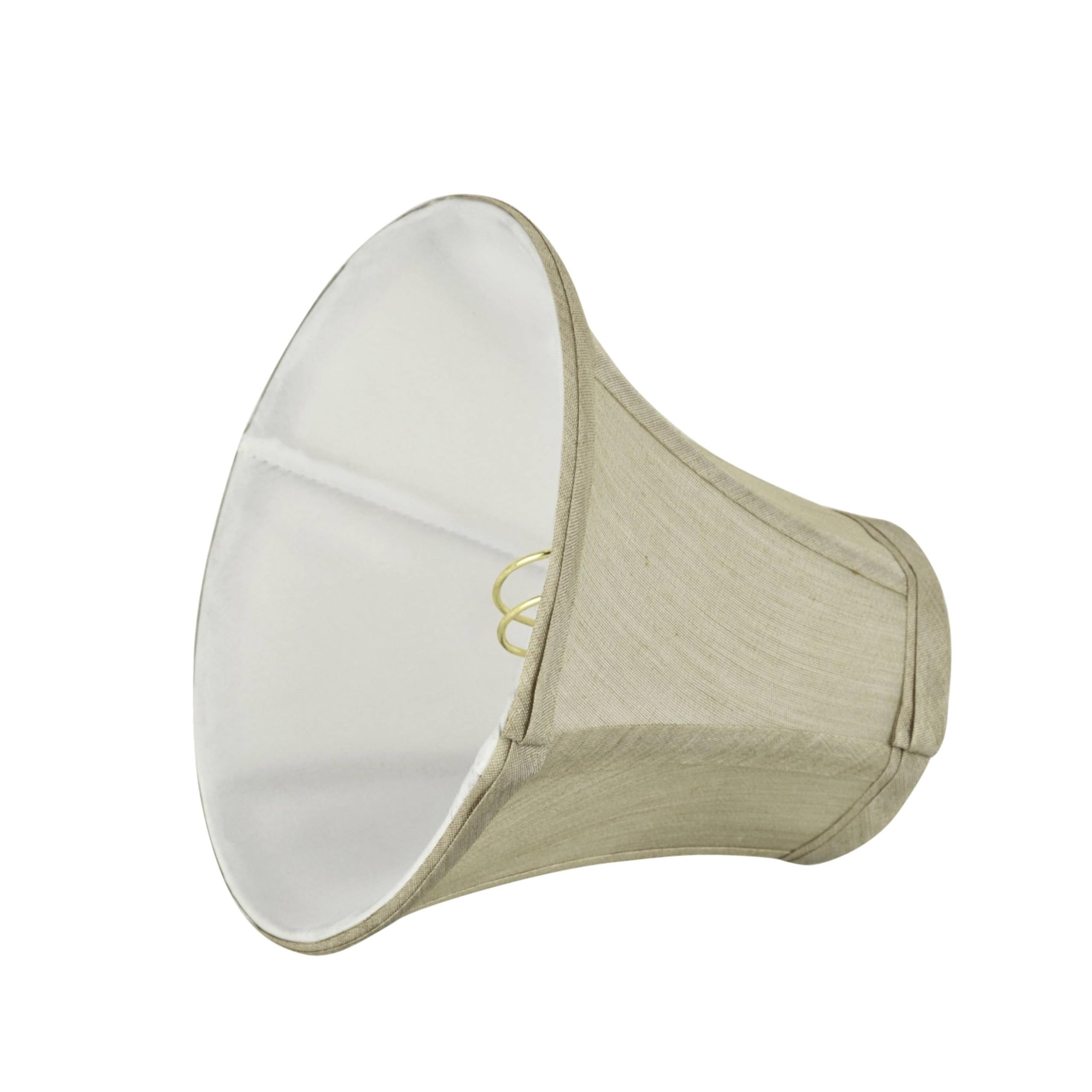 Aspen Creative 30039-2A mały żyrandol w kształcie dzwonka klips do lampy zestaw (2 sztuki), wzór przejściowy w kolorze beżowym, szerokość dołu 15 cm (7,6 cm x 15 cm x 12,7 cm)