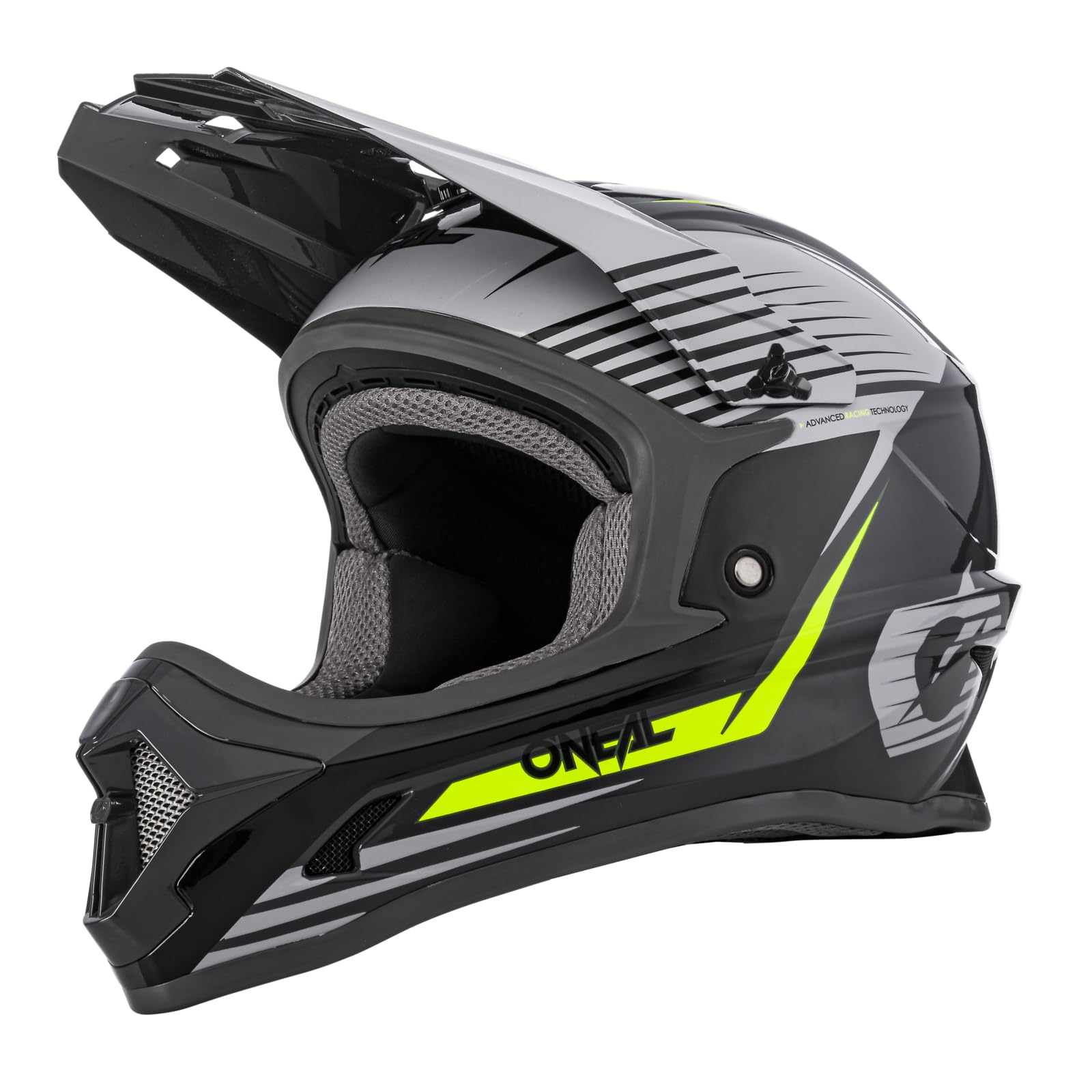 O'NEAL | Motocross-Helm | Kinder | MX Enduro | ABS-Schale, , Lüftungsöffnungen für optimale Belüftung & Kühlung | 1SRS Youth Helmet Stream | Grau Neon-Gelb | Größe S