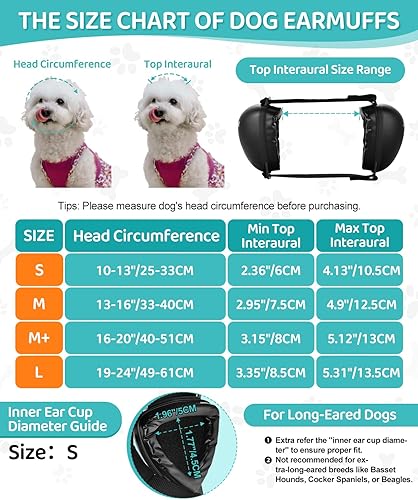 Miniatura 5 de ZOHAN DG02 Upgraded Dog Ear Muffs Noise Protection - Dog Headphones Noise Cancelling with No Plastic for Fireworks, Thunder