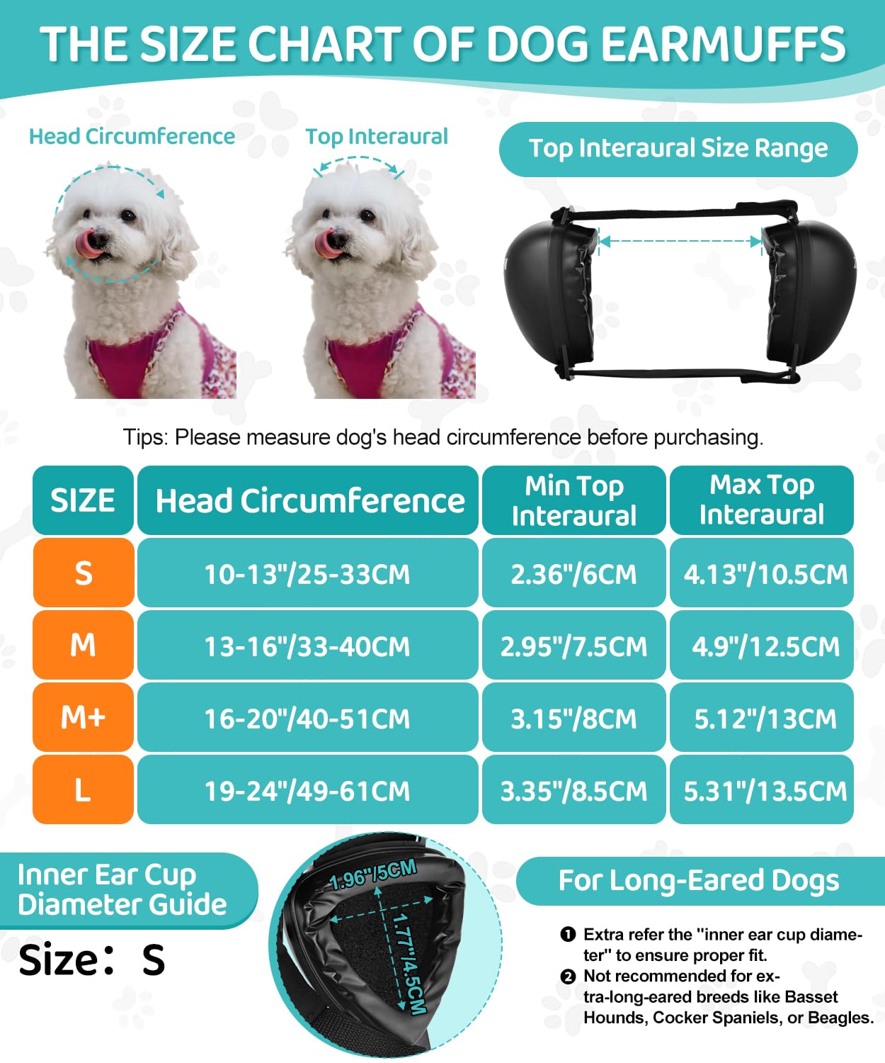 Zohan Dog Snapklik.com : ZOHAN DG02 Upgraded Dog Ear Muffs Noise Protection ...