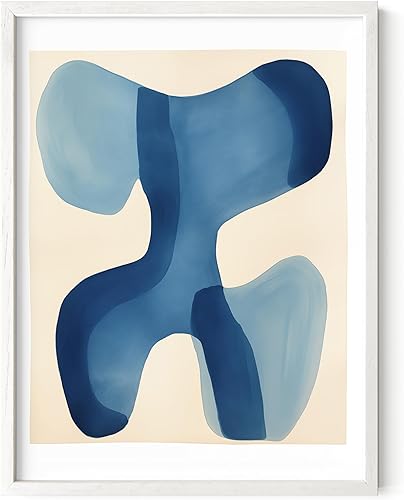 Miniatura 304 de HAUS AND HUES Arte abstracto moderno para pared, arte de sala de estar azul y verde, obra de arte moderna para paredes, imagen minimalista para sala